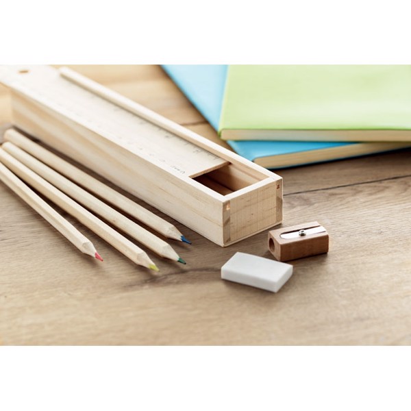 Stationery set in wooden box Todo Set