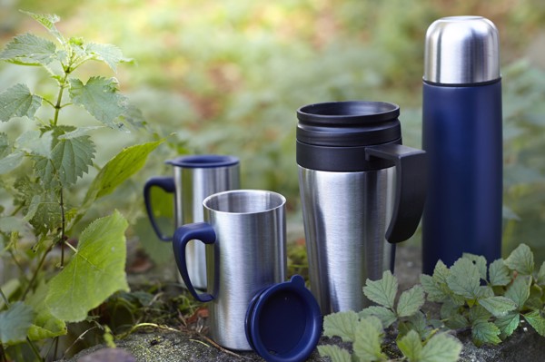 Stainless steel double walled flask - Blue