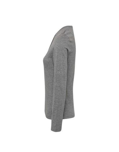 Ženska majica dugih rukava John s rol rukavima - Siva Marl / S