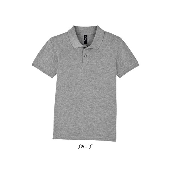 PERFECT KIDS POLO 180 - Grey Melange 2 / 3XL