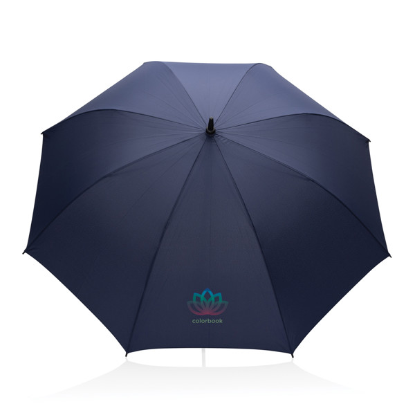 Parapluie 30" en rPET Aware™ et poignée en acacias - Bleu Marine