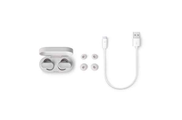 Philips TAT3509 Noise Cancelling-høretelefoner, 24 timers spilletid. - Hvid