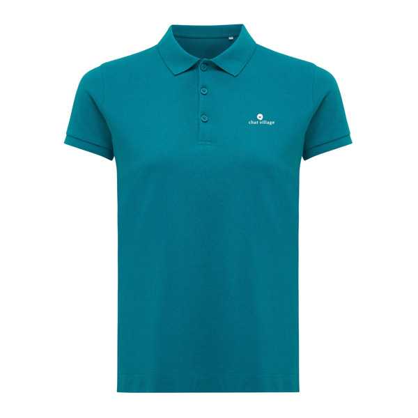 Dámske polo tričko IQONIQ Yosemite z recykl. bavlny - Verdigris / XS