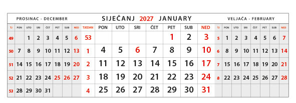 Stolni kalendar – čestitka (šator)