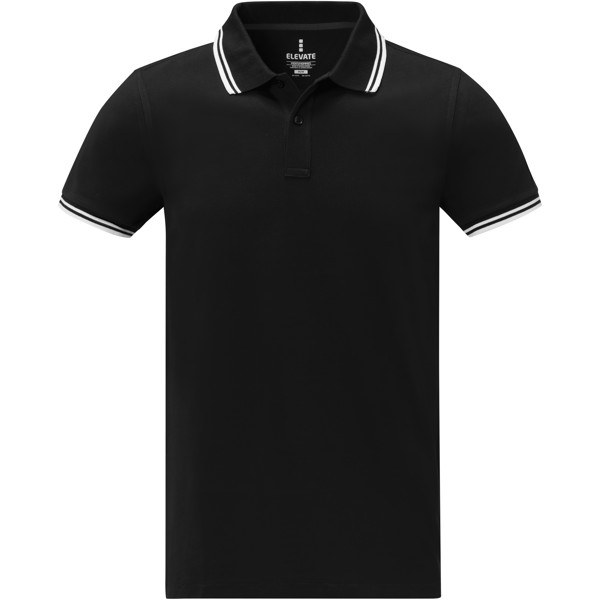 Polo tipping Amarago manches courtes homme - Noir / XS