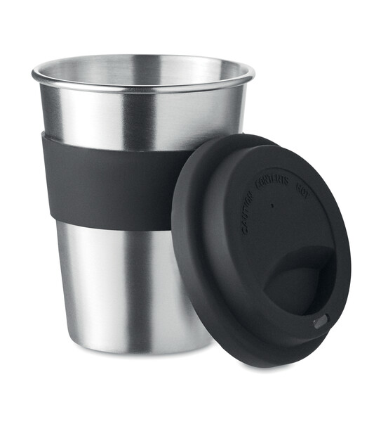 Ühekordse seinaga roostevabast terasest tumbler 350 ml Irmug - Must