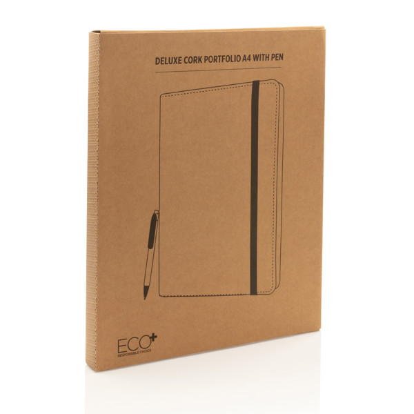Xd Collection cork portfolio A4, recycled paper