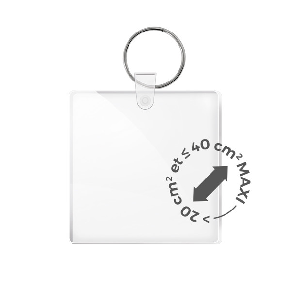 KEY RING CREATION PMMA EP 3mm MAXI 40 cm2 - Transparent / Creation_OEM