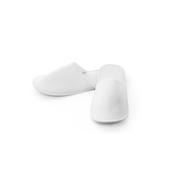 DANES. Unisex bedroom slippers in polyester - Hvid