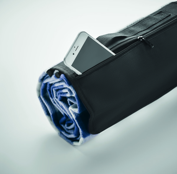 RPET fleece picnic blanket Caly - Blue