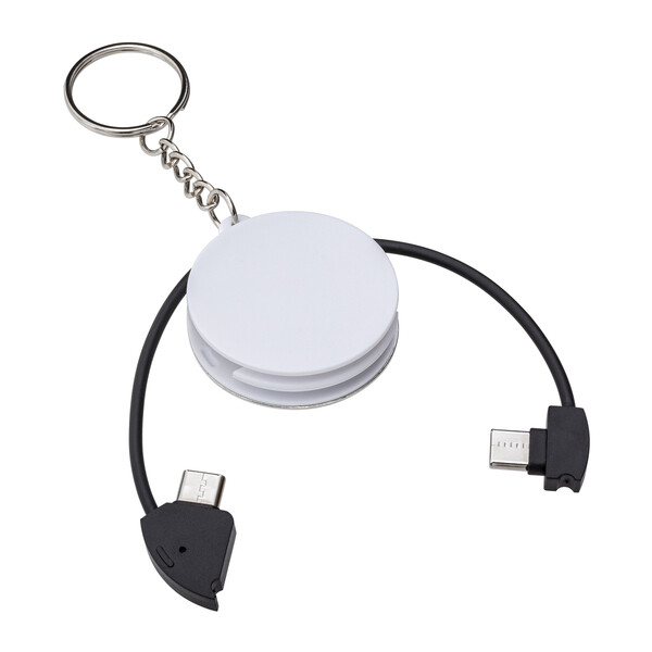 2 in 1 Cable de charge EVERETTE II - blanc