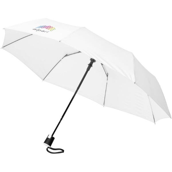 Wali 21" foldable auto open umbrella - White