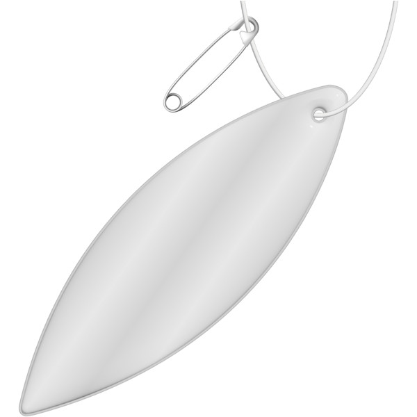 Colgante de PVC reflectante en forma de elipse H-12 "RFX™" - Blanco