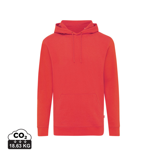 Sweat à capuche en coton recyclé Iqoniq Jasper - Luscious Red / XXL