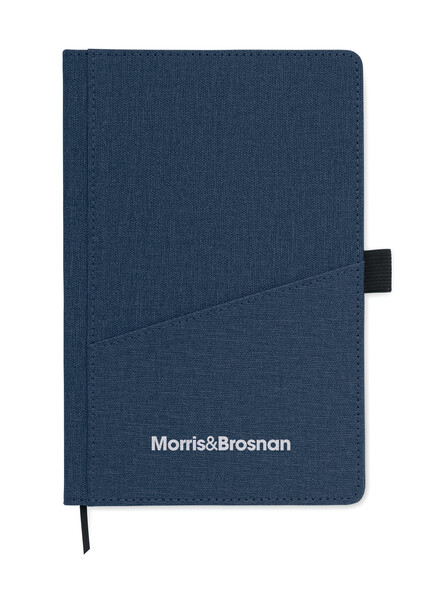 Carnet A5 en PU avec pochette Cinco - Bleu