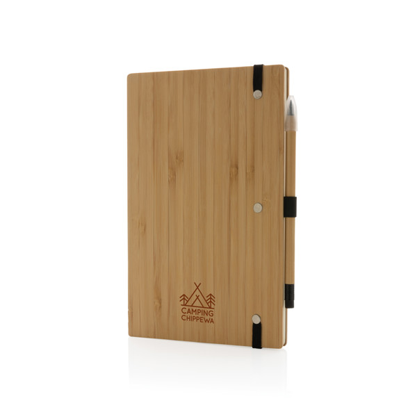 Bamboo notebook and infinity pencil set