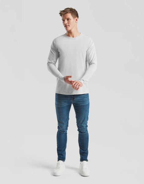 Iconic 195 Ringspun Premium Long Sleeve T - White / 5XL