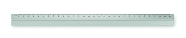 Trikotno ravnilo, aluminij, 30 cm