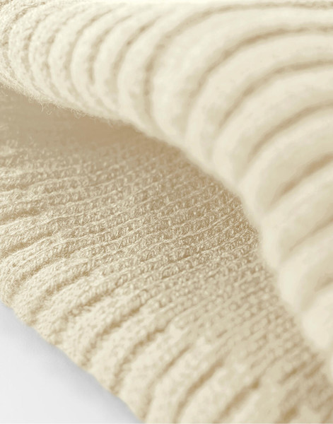Zip Patch Beanie - Sand / Black / ONE SIZE