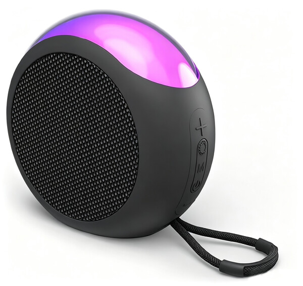 Bluetooth speaker with RGB lighting and FM radio - WHITE