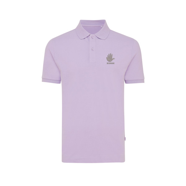 Polo en coton piqué et recyclé Iqoniq Yosemite - Lavender / XXS