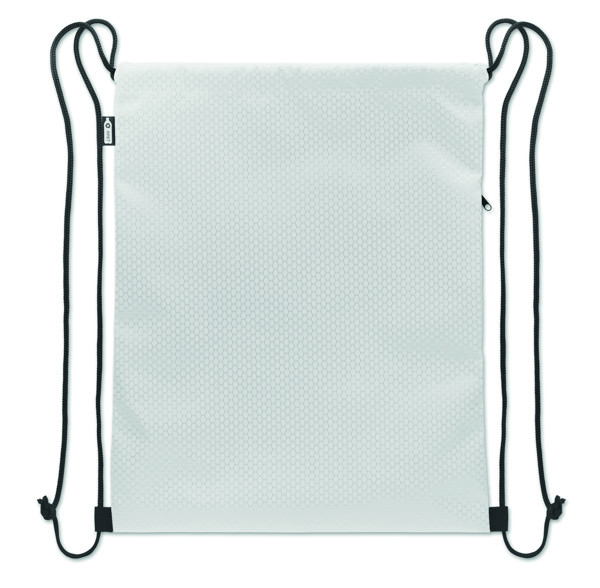 Drawstring bag in 420D RPET Daykit - White