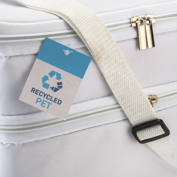 Borsa Termica In R-Pet Con Interno Argentato - Bianco