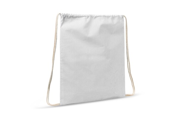 Sac cordelettes coton OEKO-TEX® 140g/m² 35x45cm - Blanc