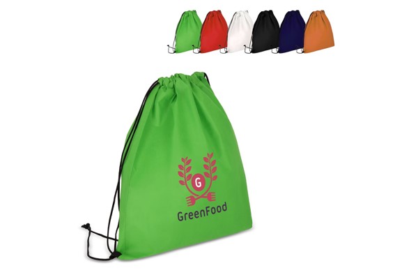 R-PET Drawstring bag non-woven 38 x 42cm 75g/m² - White