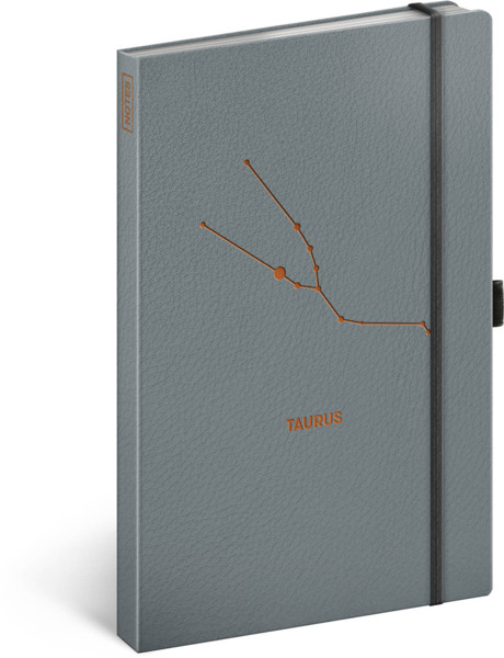 Notique Notes Zvěrokruh Býk, Linkovaný, 13 x 21 cm