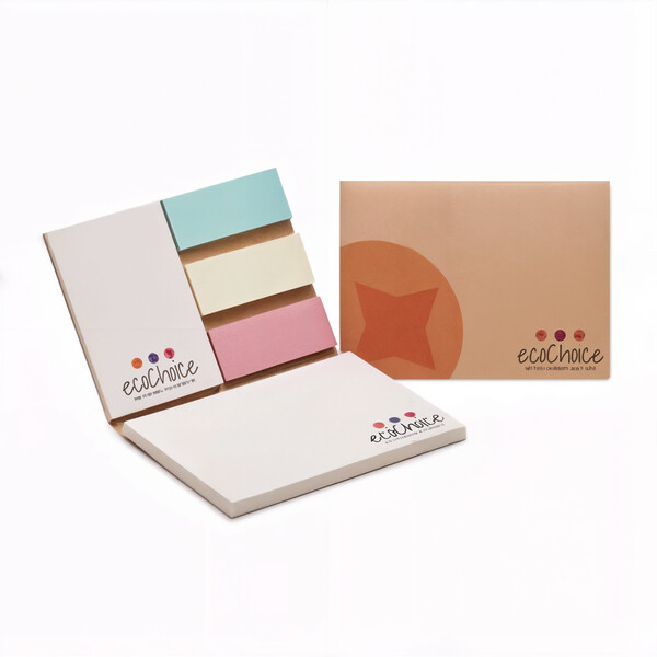 Recycled paper soft cover memo pad (EU made) - Full colour