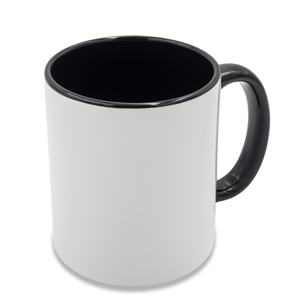 330 ml Gaeta mug with sublimation coating - Black