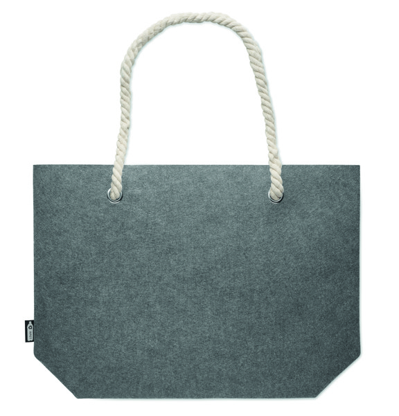 Feltsea RPET torba za plažo, 2 mm filc, 46x32x13 cm - Siva