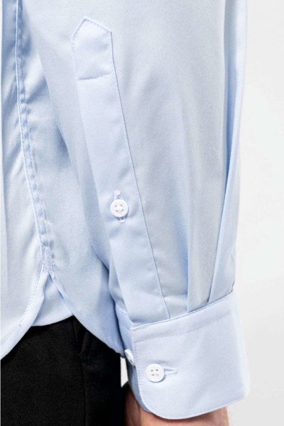 Men's Long-Sleeved Twill Shirt - White / 2XL