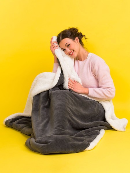 Sherpa Blanket - Rustical Green