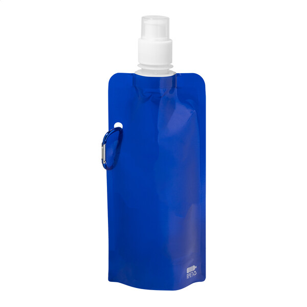 Bouteille pliable en RPET Carabol - Bleu