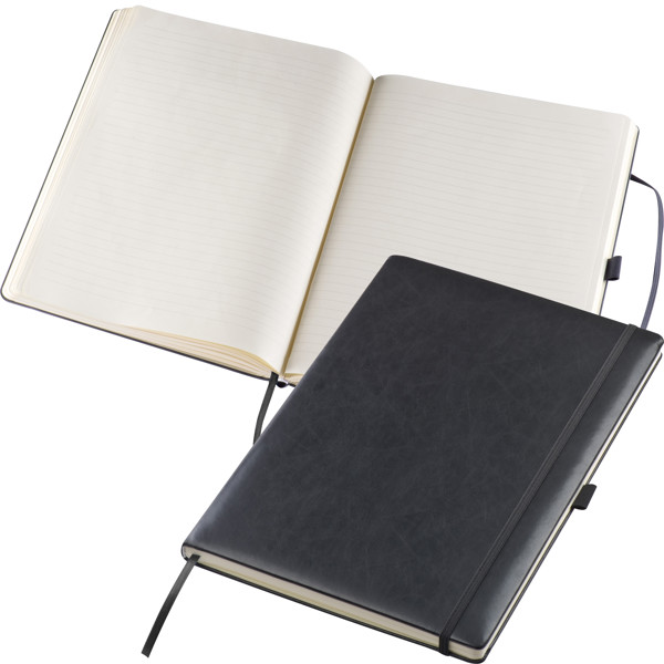 A4 notebook, lined ALEC - Black