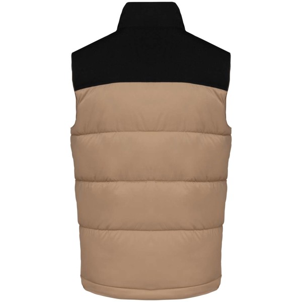Unisex Bi-Tone Padded Bodywarmer - Wet Sand / Black / S
