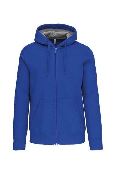 Full Zip Hooded Sweatshirt - Light Royal Blue / 4XL