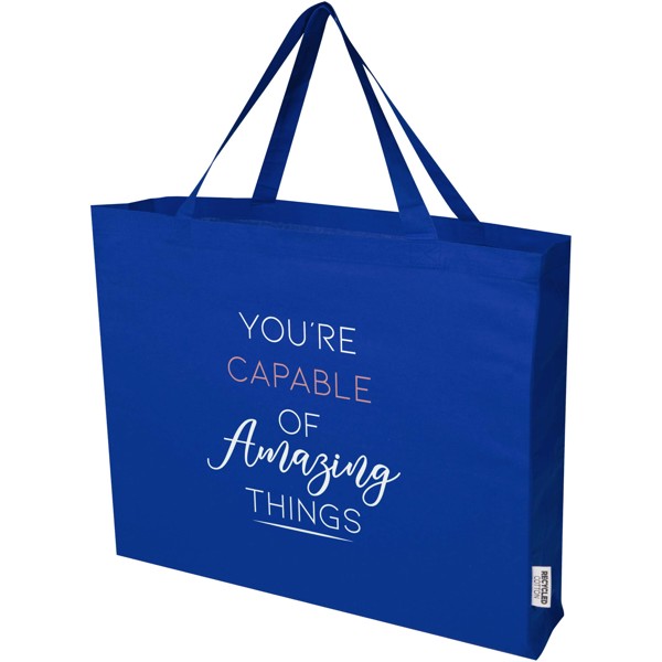 Sac shopping Odessa en coton recyclé 220 g/m² certifié GRS 40L - Bleu royal