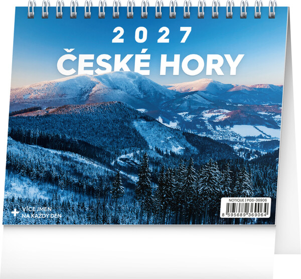 Notique Stolní Kalendář České Hory 2027, 16,5 x 13 cm