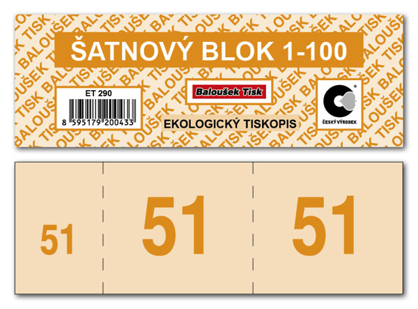 Šatnové Bloky 1-100 Čísel
