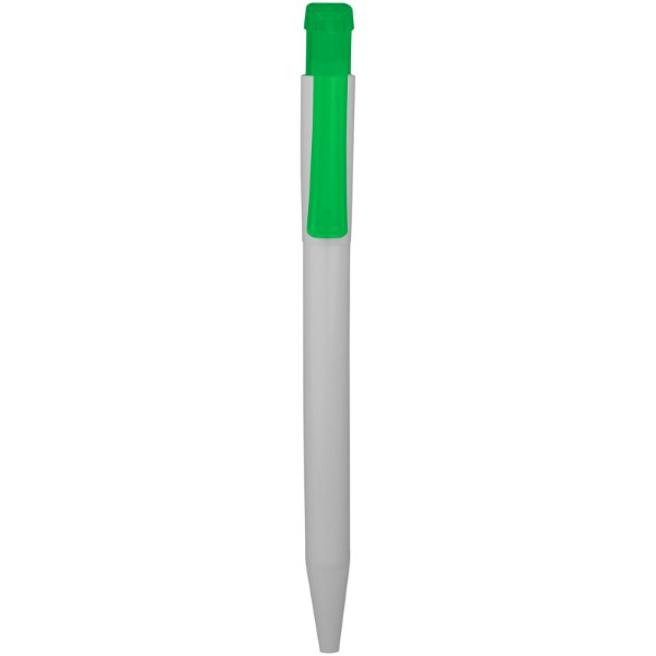 Kuličkové pero York - Bílá / Zelená