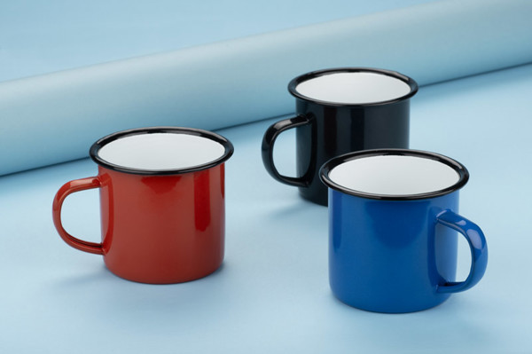 Enameled mug EMAL 300 ml - black