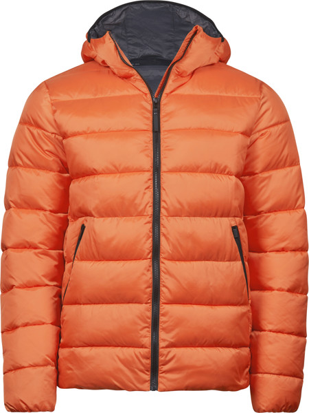 Lahka moška oblazinjena jakna s kapuco Tee Jays | TJ 9646 - Prašna oranžna barva / XS