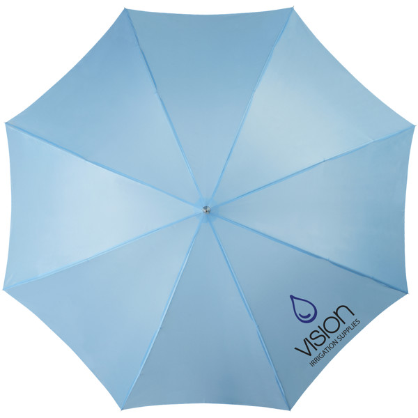 Parapluie 23" à ouverture automatique avec poignée en bois Lisa - Bleu process