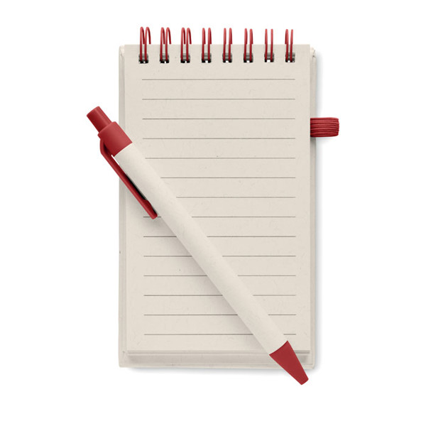 Mito Set notebook, A6, recycled milk carton - Red