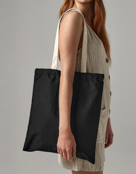 Earthaware™ Organic Bag For Life - Contrast Handle - Black / Natural / ONE SIZE