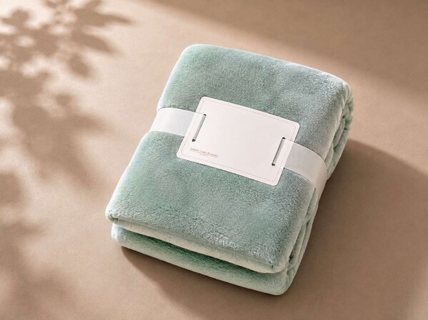 Olima Sherpa Lined Blanket - Pale Seafoam
