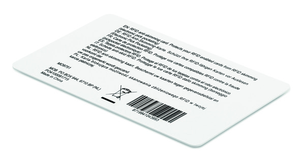 Carte anti- RFID Custos